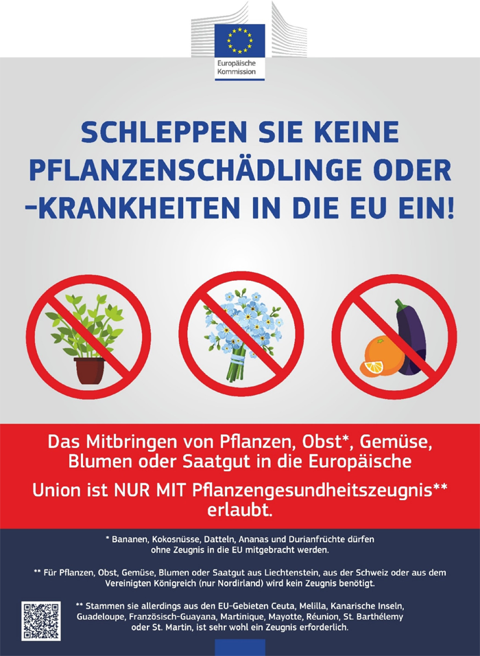 Verbot für Pflanzen und pflanzliche Produkte in die EU